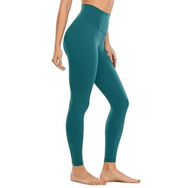 CRZ YOGA Air Feeling High Waisted Leggings for Women 28'' - Warm Thick Workout Buttery Soft Yoga Pants Lounge Green Jade Medium