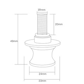 Motorbike Universal 10MM CNC Aluminum Swingarm Sliders Spools Stand Screws for DUKE 790 DUKE 890 R 125 Duke 200 Duke 390 Duke (Orange)