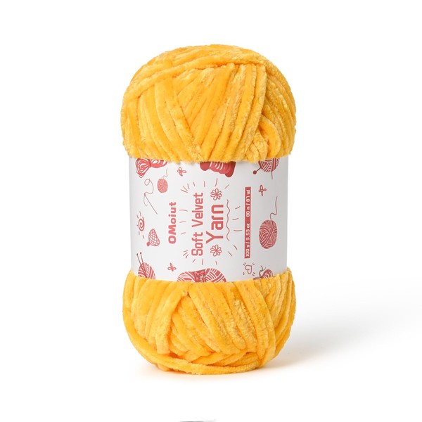 100g Fluffy Velvet Chenille Yarn for Crocheting and Knitting, 80m