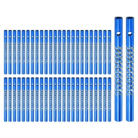 M METERXITY 50-Pack Wind Chime Tubes, Aluminum Wind Chime Empty Tubes, Metal Wind Bell for Outside/Adults Arts and Crafts/DIY Home Garden Outdoor Hanging Decorations [Blue]