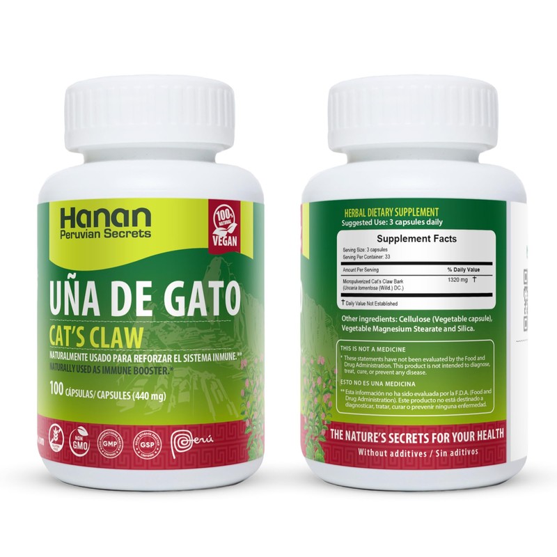 Hanan Uña de Gato Cat's Claw | 100 Capsules |