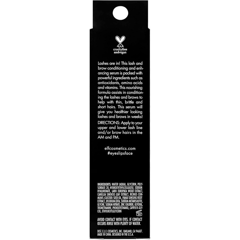 e.l.f. Enhancing Lash & Brow Serum, Promotes Longer-Looking Lashes &