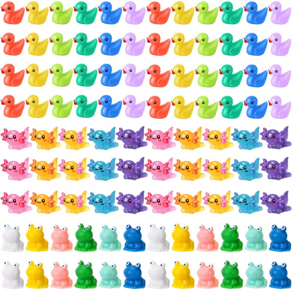 Barydat 100 Pcs Mini Resin Animals Figures Bulk 3 Styles