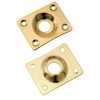 Musiclily Basic Rectangular Guitar Jack Plate for Electric Guitar/Bass, Gold