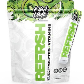 REFRSH Electrolytes + Vitamins Sachets | Hydration Blend Packed with Electrolytes & Vitamins | Boosts Hydration & Energy, Electrolyte Balance, Increase Endurance | 15 Schets (Kiwi Lime)