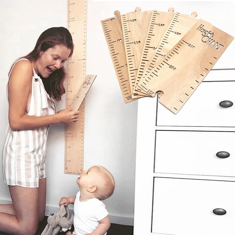 Height Growth Chart, Wooden Height Chart for Kids, Height Measurement