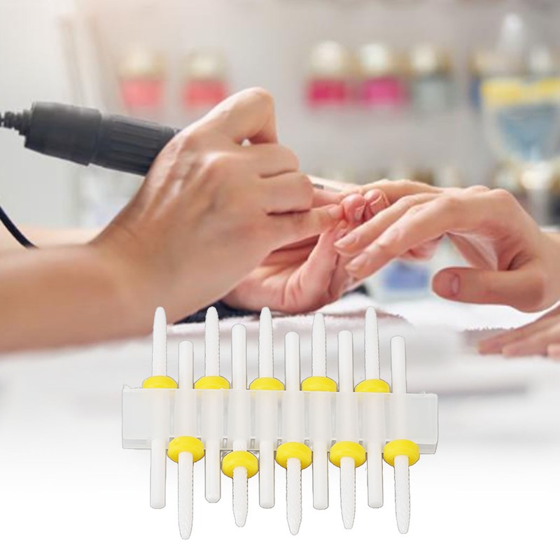 10pcs Cuticle Remover Bits Gel Home Salon Polish Dead Skin