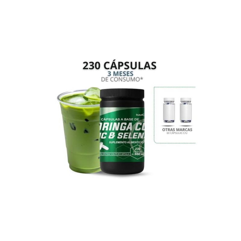Moringa con Zinc y Selenio | 230 Cápsulas de 500