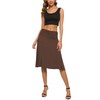 EXCHIC Women's Elastic Waist Plain A-Line Yoga Skirt - Coco,