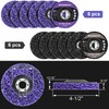 WelderElite Paint Stripping Disc Set 4-1/2'' 12-Pack (6 Purple, 6