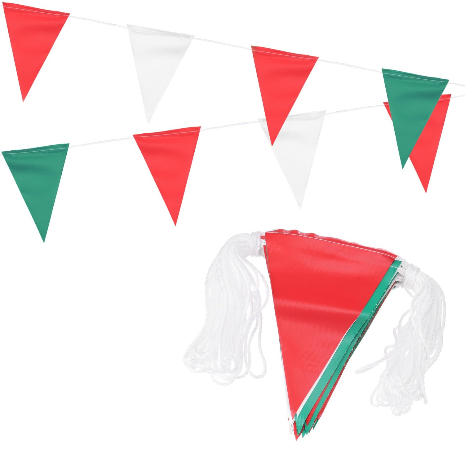 PATIKIL 100ft Pennant Banner Flags, Warning Flagging Banner Safety Flag ...