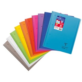 Clairefontaine 396701 °C Koverbook with Wrap-Around Cover 22.5 x 29.7 cm transparent polypropylene Wirebound 160 Pages Notebook Color Random