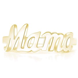 Jude Jewelers Stainless Steel Mother's Day Birthday Mama Christmas Statement Ring (Gold, 9)