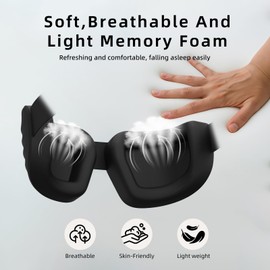 CLOZIAS CLOZIA Weighted Eye Mask for Sleeping,Eye Mask for Sleeping Light Blocking,Soft Breathable 3D Sleep Mask,Sleep Mask with Adjustable Strap,Night Blindfold for Travel Essentials,Pink