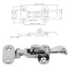 316 Stainless Steel Toggle Clamp Latch Catch Anti Rattle Hasp