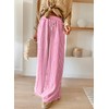 Acelitt Womens Casual Striped Loose Wide Leg Pants Drawstring Elastic
