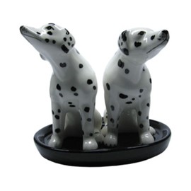 Salt and Pepper animals Dalmatians salt and pepper ceramics handmade