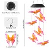 Solar Wind Chimes, Solar Hanging Butterfly Wind Chime Outdoor/Indoor, Waterproof