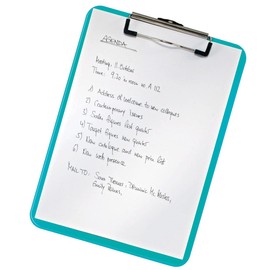 Leitz 39710051 A4 Clipboard, Rigid Plastic, WOW Range, Ice Blue