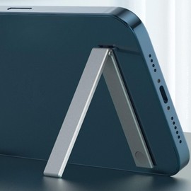 FALOFALO Smartphone Kick Stand, Simple, Slim, Vertical, Horizontal, Small, Lightweight, Smartphone Stand (Silver)