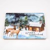 SET OF 4 PLACEMATS - DEER AND HUT SCENE"WINTER WONDERLAND"