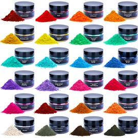 Mica Powder for Epoxy Resin - Pigment Powder for Nails - Epoxy Resin Color Pigment - Mica Powder for Soap Making, Lip Gloss – 24 Jars, 10g of Epoxy Resin Pigment Powder