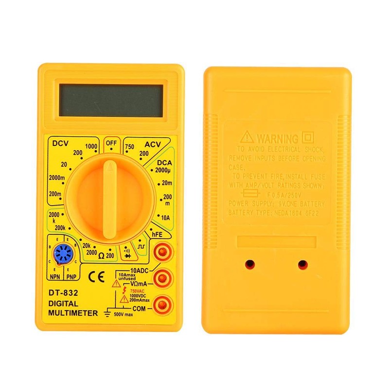 DT-832 Digital Multimeter Multitester Hand Pockets AC/DC Voltage Current Resistance