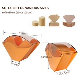 Coffee Filter Holder for Organizer and Coffee Station Accessories (Orange)