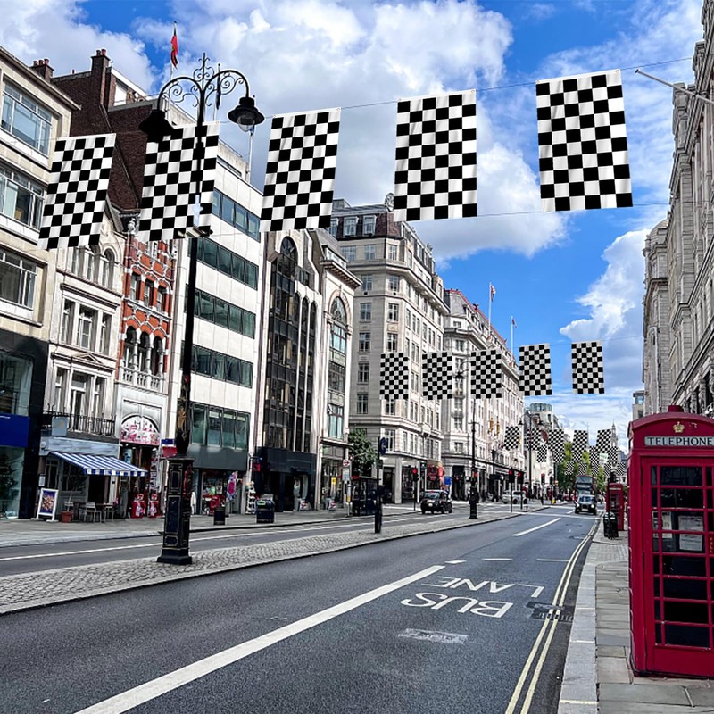 AhfuLife Large Checkered Flag 5ft x 3ft for Game Parade