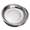 Parlynies 4 Pack Stainless Steel Plate Set, 9.45 Inch Round