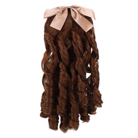 NOLITOY Hair Comb Curly Ponytail Human Hair Wigs hairpieces for women Fake Wig with Bow Ponytail Hairpiece curly wig Ringlet Ponytail Extension Long curly hair Polyester Miss Victoria