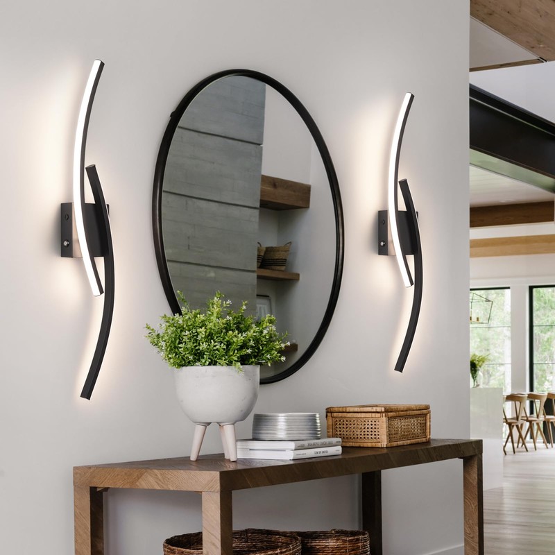 Sovinzert 15000mAh Battery Operated Wall Sconce,Black Wall Sconces with Remote