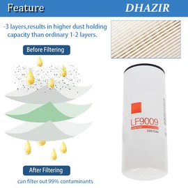 LF14000NN FF5776 K37-1029 Oil Change Kit Fuel Filter Compatible With Cummins Fit ISX 15L 16L Trucks FS20172 K37-1012, K37-1029, K37-1011 FS20172