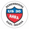 U.S. 30 DRAGSTRIP GARY INDIANA US 30 DRAG STRIP DECAL STICKER 4" ROUND AHRA