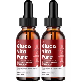 Gluco Vita Pure (2 Pack) Gluco Vita Pure Drops Healthy Formula - GlucoVita Pure Liquid
