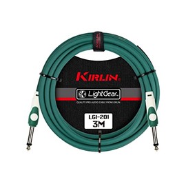 Cable para instrumento Kirlin profesional, 3 metros plug 1/4, LGI201 colores (Verde)