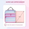 Ytonet 4 Inch D-Ring Zipper Binder, King Sized 3 Ring