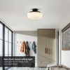 youngrender Schoolhouse Light Fixture Modern Black Flush Mount Ceiling Lighting