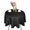 WedDecor 90 Inch Black Round Tablecloth for Circular Table, Premium