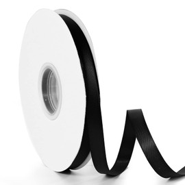 Cinta de satén de color sólido de 1,27 cm x 50 yardas, cinta de tela de poliéster de alta densidad de doble cara para envolver regalos, bodas, fiestas, manualidades, lazos para el pelo, adornos de decoración del hogar