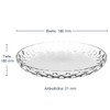 Leonardo 066339 Plate, Transparent, Plain, Glass, Round, 18 cm