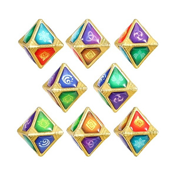 Genshin Impact Genius Invokation TCG Elemental Dice Game Props Accessories