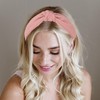 Amariver Pink Headbands for Women Wide Knotted Headband Top Knot