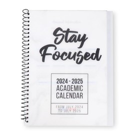 RE-FOCUS THE CREATIVE OFFICE, 2024-2025 Academic Calendar, Monthly and Weekly Views with Time Slots, To-Do List (White)