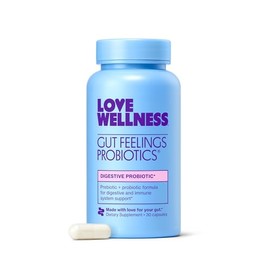 Love Wellness Gut Feelings Probiotic | Gut Health for Women, Digestion Relief & Immune Support Supplement | Womens Probiotic for Gas Relief | 3 Billio
