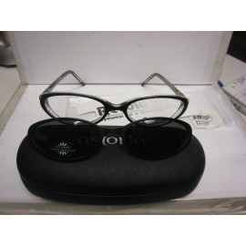 Revolution Eyewear NEW Revolution Eyeglass Frame W/ Magnet sun shade REV511 BKCR  52-17-140 w/case