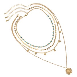 Baluue 1Set Necklace for Women Dainty Neck Chain Jewelry Vintage Pendant with Sequins present for Fashionable Everyday Accessory