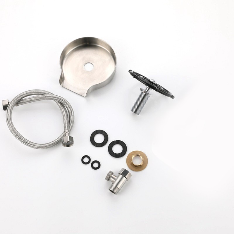 High Pressure Sink Glass Rinser Stainless Steel Automatic Pressing Faucet