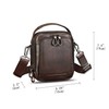 IVTG Genuine Leather Messenger Bag for Men Small Sling Purse