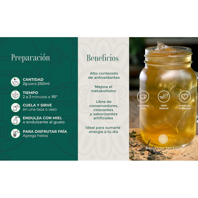 Molienda Sagrada, Té Verde Marrakesh, Infusión de Té Verde en